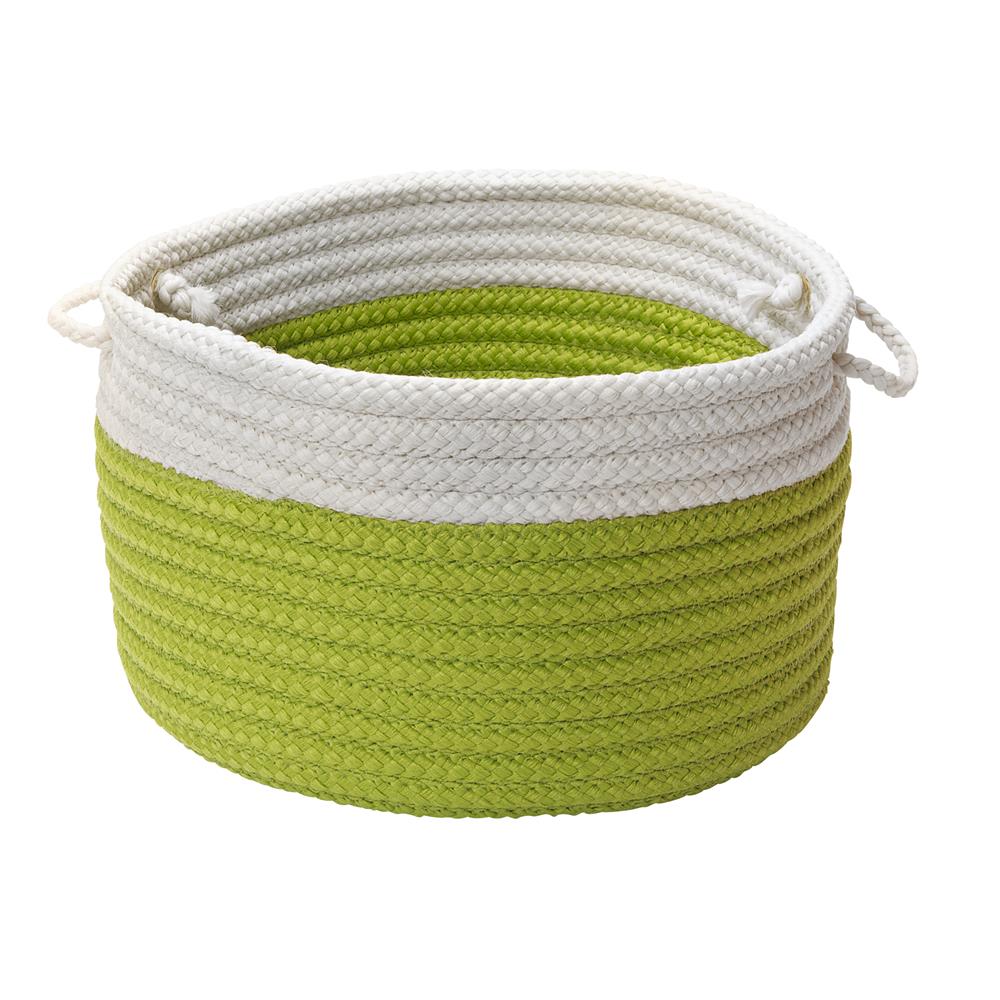 Colonial Mills DS61A014X010 Dipped Indoor/Outdoor Baskets - Bright Green 14"x10"